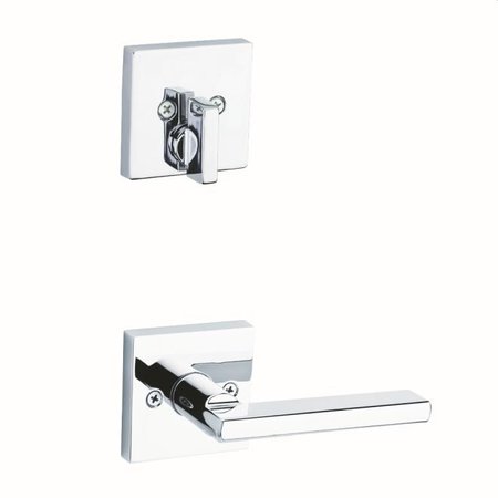 KWIKSET Single Cylinder Interior Halifax Lever Trim with Square Rose New Chassis Bright Chrome Finish 971HFLSQT-26